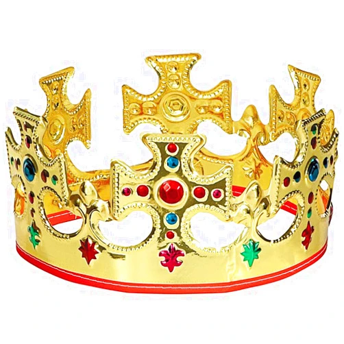Unique Party Unique Gold Plastic King Crown - One Size, 1 Pc