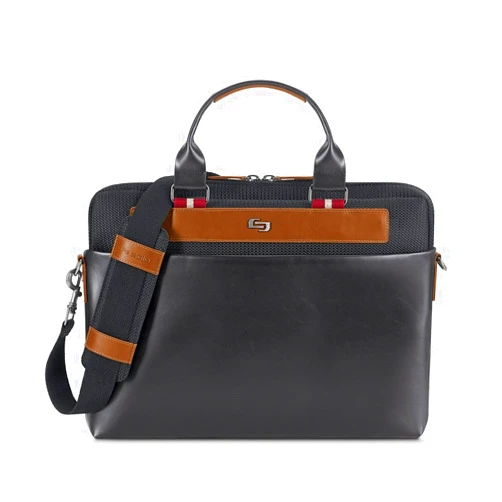 Solo New York Southhampton 15.6 Inch Laptop Slim Brief Briefcase, Black, One Size