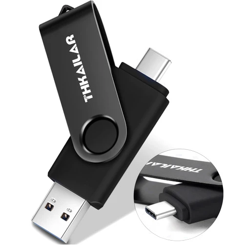 Thkailar 512GB Flash Drive 2 in 1 USB Flash Drive with Type C & Type A Ports,Thumb Drive,USB Stick for Android Phone/Tablet/PC/MacBook Pro/Air