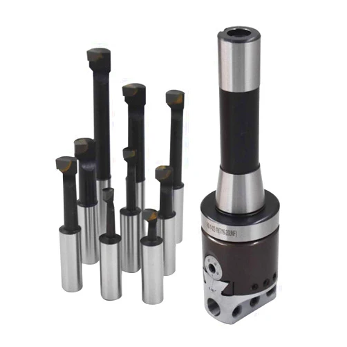 WFLNHB 2 Inch Boring Head R8 Shank 9pcs 1/2 Inch Carbide Boring Bar Set milling Machine Boring Head Set
