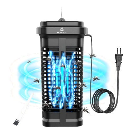 H HOMESUIT Homesuit Bug Zapper Indoor and Outdoor 20W, High Powered 4000V Electric Mosquito Zapper, Waterproof Mosquito Trap Outdoor, Electronic Mosquito Killer, Insect Fly Trap for Home Backyard Patio
