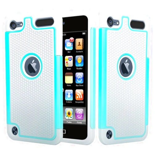 Galaxy Wireless New iPod Touch Case,iPod Touch 6th Case, iPod 5th Generation Case, Shockproof Hybrid Case Silicone Protective Armor for Apple New iPod Touch/iPod Touch 5 6th 7th Generation - Teal