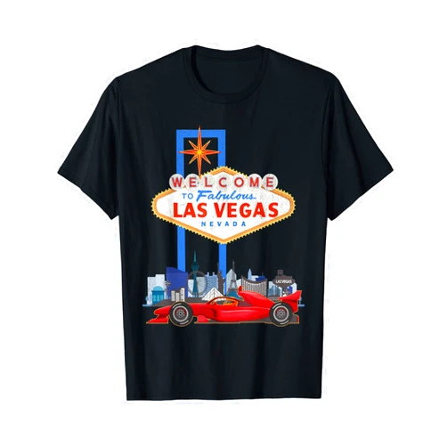 BizzyflyUSA Welcome To Las Vegas Racing One Race Car Strip Formula Track T-Shirt