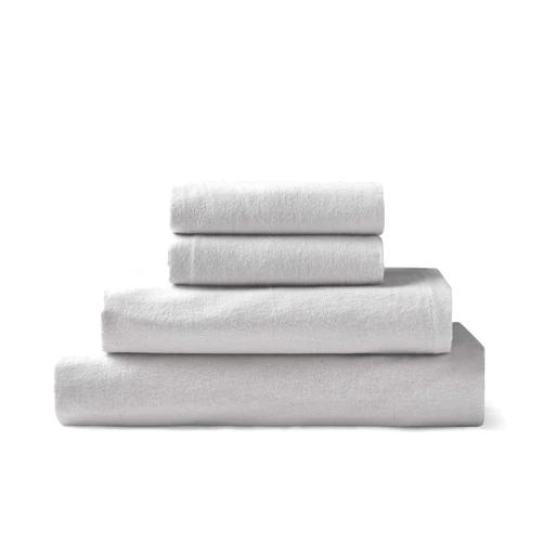 Brielle Home Flannel Sheet Set Cotton Soft Warm & Cozy Modern Chic with Elastic Deep Pockets, Queen, Lunar Grey