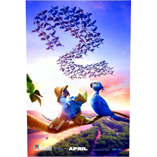 Movie Poster RIO 2 MOVIE POSTER 2 Sided ORIGINAL Advance 27x40 JESSE EISENBERG ANNE HATHAWAY