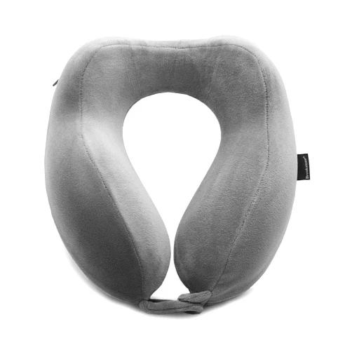 Brookstone Neck Travel Pillow - Lightweight Contoured Memory Foam Stuffable Travel Neck Pillow for Sleeping, Car, & Airplane, Size One Size, Dark Grey