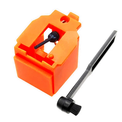 SOOFOTOO ATN3600 Diamond Turntable Stylus with Cleaning Brush, Record Player Needles Replacement Compatible with Audio-Technica AT-PL50, AT-LP60, AT-PL300, AT-LP2D Turntables Player - Orange