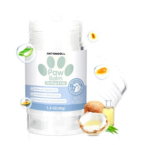 ANTONDOLL Dog Paw Pad Balm - Natural Lick Safe Cat Dog Paw Balm Soother & Moisturizer for Cracked Dry & Damaged Paws, Nose & Elbows,Dog Nose Balm, Snout Soother for Dogs