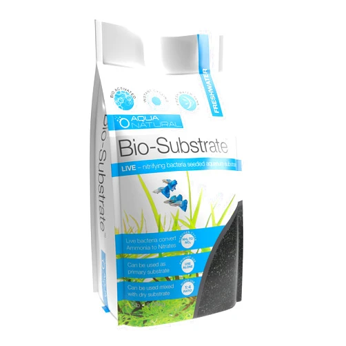 Aqua Natural Diamond Black Bio-Substrate 5lb for Aquariums, Gravel seeded Start up bio Active nitrifying Bacteria 2-4mm (BIOFRESH004)