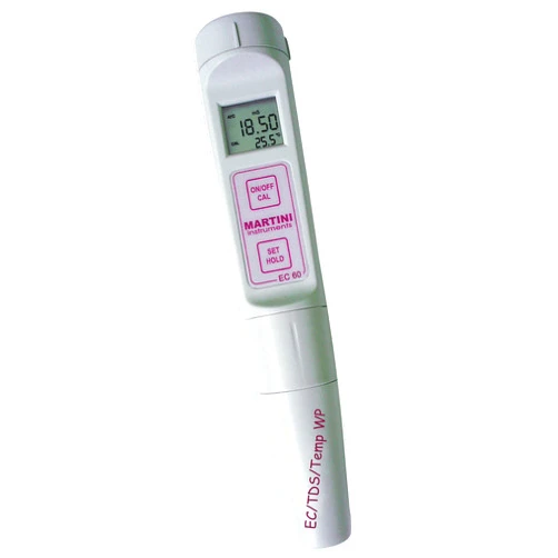 Milwaukee EC60 LED Waterproof Combination Pocket EC/TDS/Temp Tester with Replaceable Electrode, 0 to 20.00 milliSiemens/cm, 0.01 milliSiemens/cm Resolution, 2 percent EC/TDS Accuracy, 0.0 to 60.0 degree C