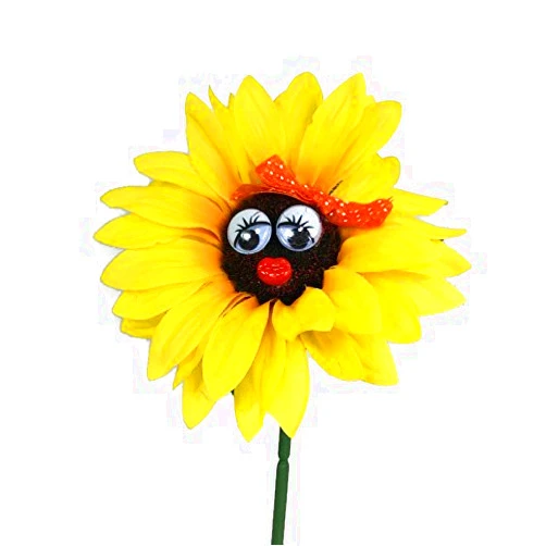 Bling My Bug VW Beetle Flower - Sunflower with Orange Bow