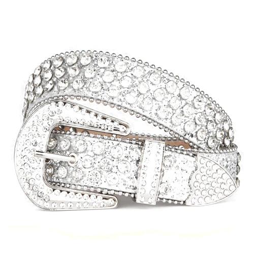 UnFader Womens Men Rhinestone Western Belts Bling Cowgirl Designer Diamond Studded Belts for Jeans