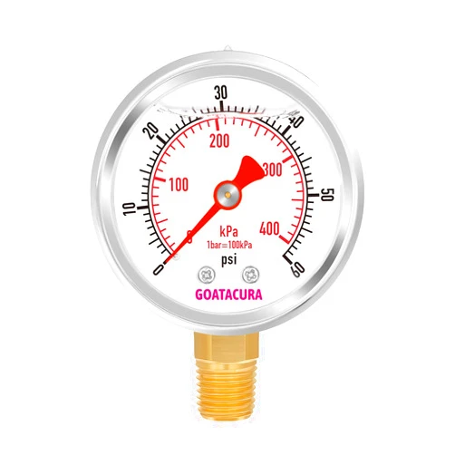 GOATACURA 0-60psi/kpa Glycerin Filled Pressure Gauge, 2