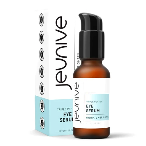 Jeunive Deep Hydration Refreshing Triple Peptides Daily Eye Correction Serum | 48Hr Hydrating Delicate Eye Skin Area to Reduce Dark Circles, Puffiness, Fine Lines and Wrinkles, 1 oz (28g)