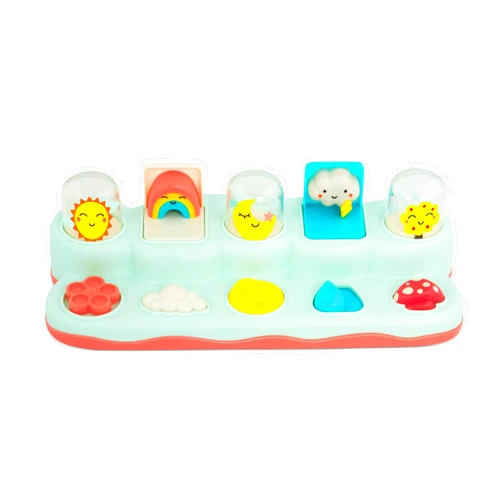 B. toys- Pop-Up Buddies- Cause and Effect Play – Learning Toys for Babies – Interactive Toy with Sun, Rainbow, Star – 18 Months +