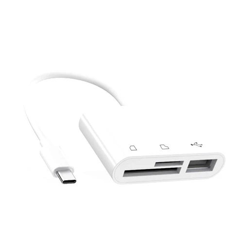 RayCue USB C to Micro SD TF Memory Card Reader, 3-in-1 USB Camera Card Reader Adapter Compatible with iPhone 15,iPad Pro, MacBook Pro/Air, Chromebook XPS, Galaxy S10/S9 and More USB C Devices