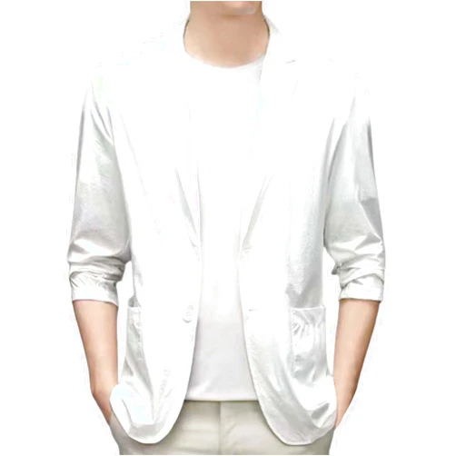 Lolvmvchi Kyayu Lightweight Summer Suit Jacket Men 2024 Sport Coats Casual Two Buttons Jackets