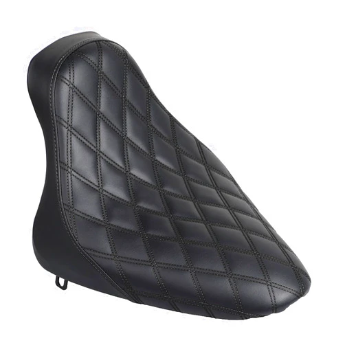 XMMT Black Front Driver Solo Seat Cushion Pillion For Harley 2000-2007 Softail Deluxe FLSTN FXST Fat Boy FLSTF Softail Springer Heritage Springer Heritage Softail, Black Stitching
