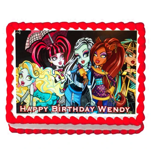 Edibleimagecaketopers Monster High Edible Cake Topper Image Decoration Frosting 1/4 Sheet Decoration