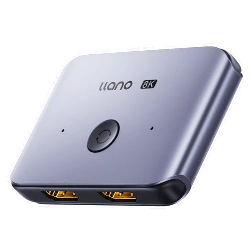 llano HDMI 2.1 Switch 8K HDMI Switcher, 4K@120Hz HDMI Bidirectional Switcher Splitter Supports 8K@60Hz, Aluminum HDMI Switcher Selector for PS4/PS5 Xbox Roku Apple TV Fire Stick Sony TV