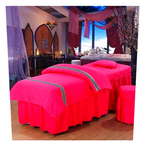 MADPET 4-Piece Art Massage Table Sheet Skirt Set - Solid Color Skin-Friendly Beauty Bed Cover Quilting Massage Table Cover Bedding 60x180cm(24x71inch), GAOXYUAN2025631