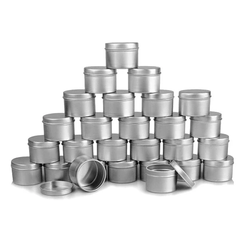 DINGPAI 27pcs Candle Tins, 2oz Metal Tins, Round Empyt Candle Containers for Candle Making, Party Favors, Spices & Gifts