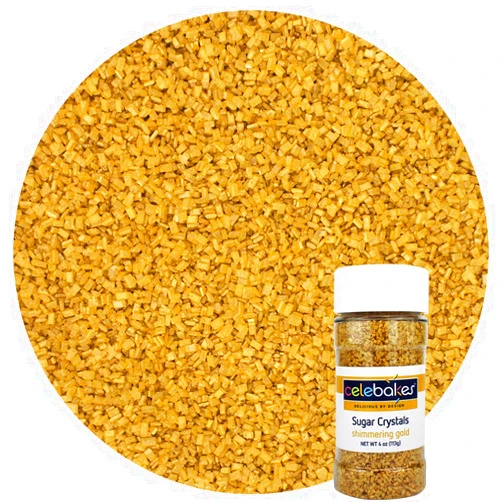 Celebakes by CK Products Shimmering Gold Sugar Crystals, 4 oz.