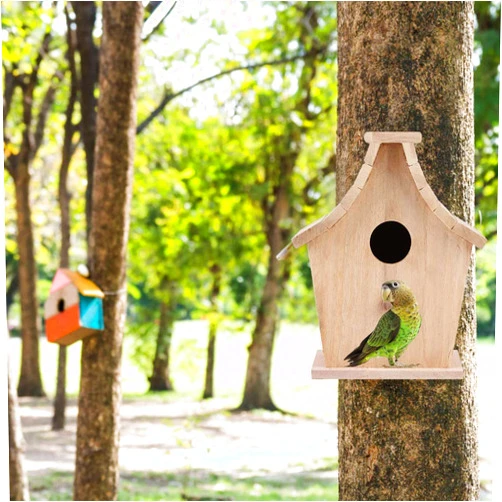 Acouto Casa Paraos Exterior Wood Bird Houseding Boxing Fors Budgerigar Small Birds Petplies - Bird House Birdding Box Birdplies Fors and Small Birds