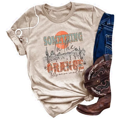 Euoehody Western Cowboy Vintage Graphic Shirts for Women Cowgirl Country Music Concert Tshirts Funny Retro Rodeo Tops