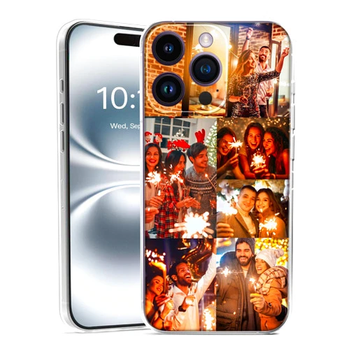 SHOISOWO Custom Photo Cases for iPhone 17 16 15 14 13 12 11 Pro/Pro Max/Plus/Air/Mini – Custom Design, Shockproof Protection, Support Printed in USA, Express Your Style, Unique Gift for Family Friends, 6Photos
