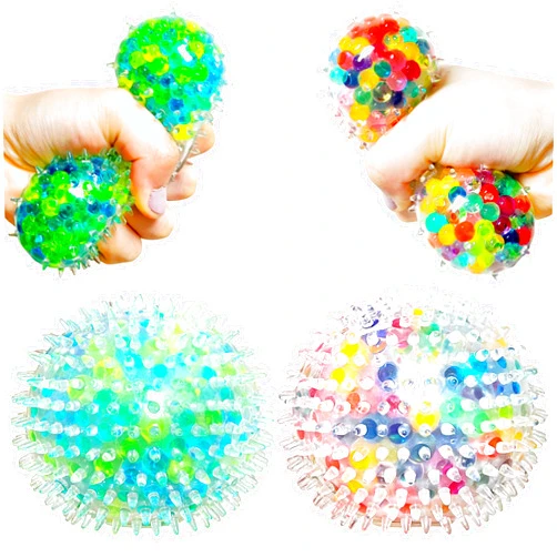 Kawaite Squishy Stress Balls (2 Pack) Spiky Stress Ball Squishy Dough Ball - Pull and Stretch, Colorful Squishy Balls for Party Favors, Easter Basket Stuffers, Squish Ball for Vase Filler and Home Decoration