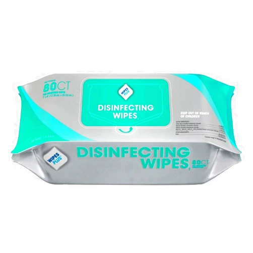 WIPESPLUS Disinfecting Wipes - Industrial Strength Sanitizing Wipes - Pack of 80 Disinfectant Wipes - Made in the USA