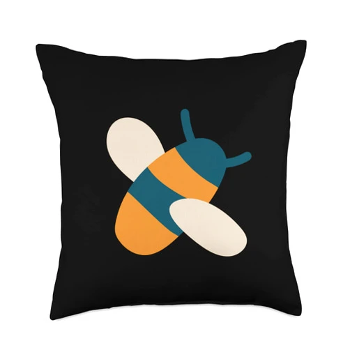 Bienenkönigin Bienenvolk, lustige Sprüche Funny Bee Beekeeper for Men Women Children Throw Pillow, 18x18, Multicolor