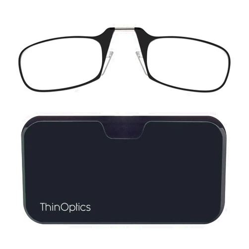 ThinOptics Universal Pod Case + Rectangular Reading Glasses