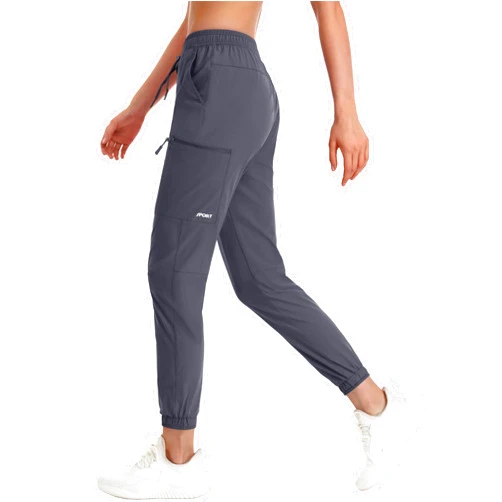 MAGCOMSEN Women's Hiking Cargo Pants Lightweight Quick Dry Water Resistant Jogger Zipper Pockets Outdoor Athletic Casual