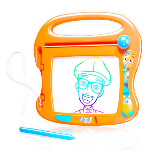 Lollipop Blippi Magnetic Travel Sketcher - A Portable Drawing Pad for Kids, Complete with Magnetic Pen and Eraser Knob Great Blippi Toys for Girls and Boys