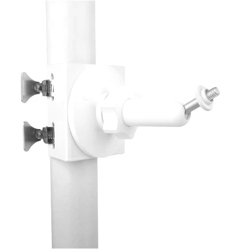 Zivif Outdoor Camera Mount, Pole Mount Bracket for Security Cameras, Battery Cameras, Outdoor Trail Camera or Solar Panels, 360° Rotating Adjustable Surveillance Camera Bracket with 2 Rings, 2 Cords