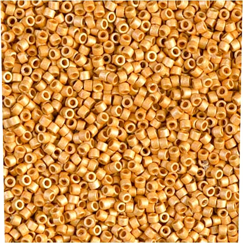 Miyuki Delica Cylinder/Seed Beads DB1832F Duracoat Galvanized Gold Matte 11/0 7.2 Grams