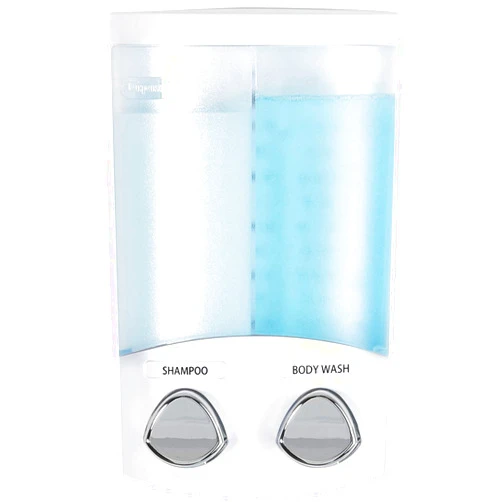 Better Living Products, White 76254-1 Euro Series 2-Chamber Soap and Shower Dispenser