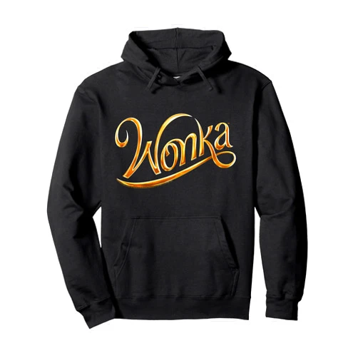Wonka Movie New Gold Logo Pullover Hoodie