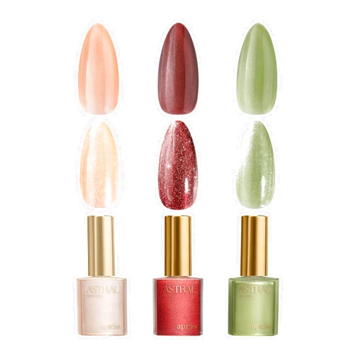APRÉS Astral Gel Color Set, 3 Colors, HEMA-Free & TPO-Free Salon Quality Nail Gel Polish Trio Bundle (Astral Velvet Cat Eye, Set 5)