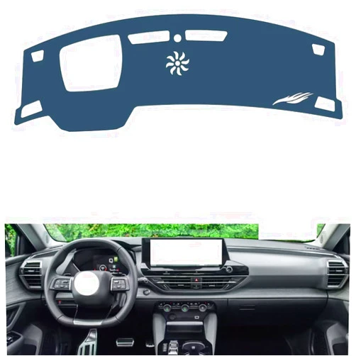Generic leather Compatible with Citroen C5-X (HUD, sun-proof and dust-proof dashboard cover(blue)