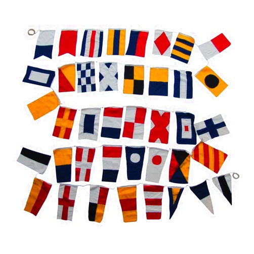 TREASURE GURUS, LLC Treasure Gurus Set of 40 International Maritime Nautical Marine Signal Code Flags