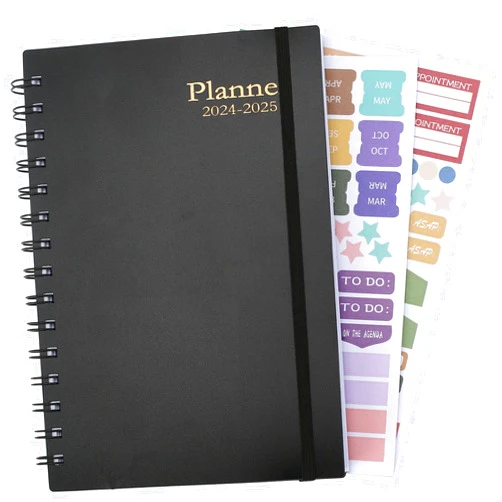 JIEYAN 2024-2025 Planner Weekly and Monthly, 18 Month Academic Daily Planner January 2024- June 2025, 2024Spiral Planner with Hardcover, Thick Paper, 5.7