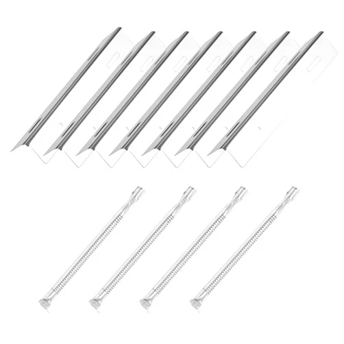 FORYEYC Grill Replacement Parts for NAPOLEON P500RSIBPSS-3 Prestige 500 4-Burner Liquid Propane Infrared Gas Grill, Stainless Steel Heat Plates and Grill Burners Set for NAPOLEON P500RSIBPK-3 Prestige 500