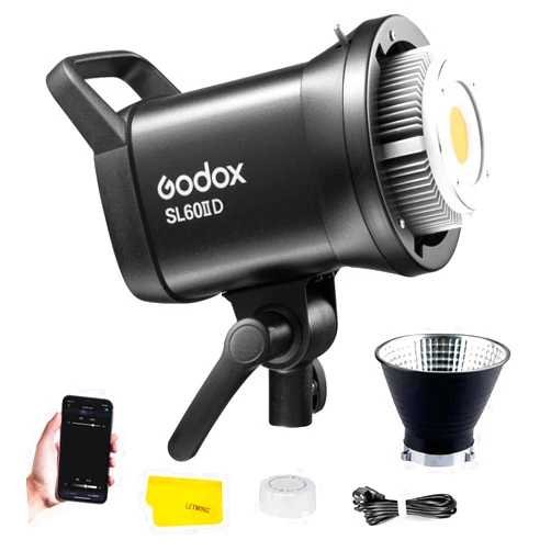 Godox SL60 SL60IID 70W LED Video Light,CRI96+ TLCI97+ 5600±200K,Builtin 8 FX Effects,APP/Remote Control Adjust Brightness,Bowens Mount LED Light for Video Recording Wedding Outdoor Shooting