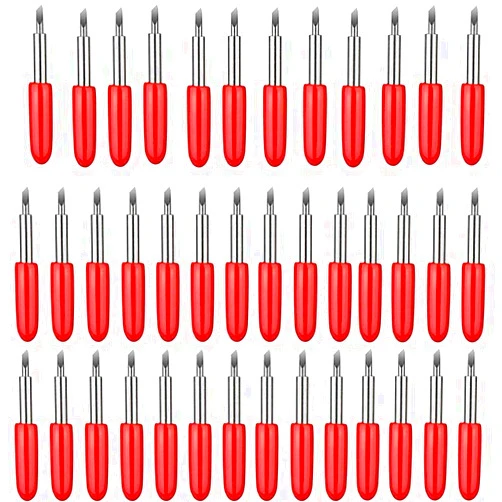 Elefama 40PCS Blades for Cricut Explore Air 2 / Air 3 / Make3 / Maker/Explore 3 Premium Fine Point Blade Replacement for Cricut Glitter Vinyl Cutter Cutting 45 Degree Blades Knife for Cricut Machine