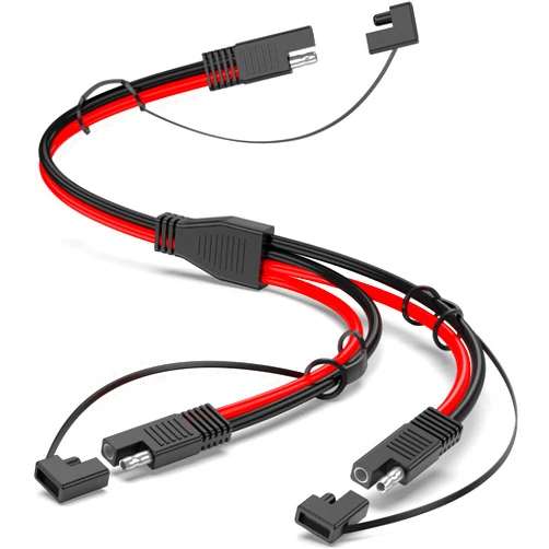 ELECTOP 10AWG SAE Y Splitter Cable SAE Quick Disconnect Connector, 1 to 2 SAE to SAE Extension Cable 2-Way Wire Splitter, SAE DC Power Automotive Adapter Cable SAE Plug for Solar Panel Battery Charger