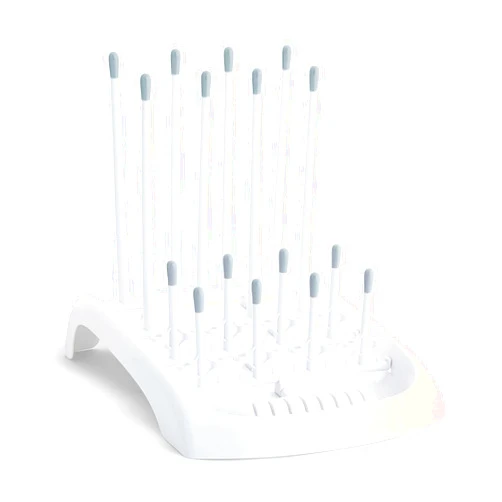 Munchkin Fold Baby Bottle Drying Rack - Compact Design Folds Flat for Easy Storage, White/Grey
