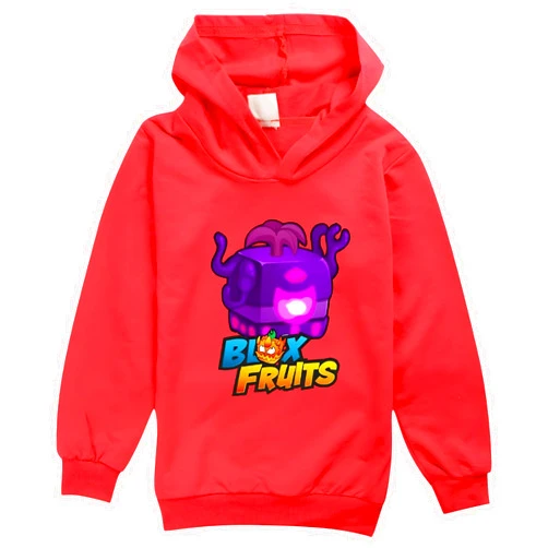 CreEv Blox Fruits Kids Boys Girls Hoodie Pullover,Casual Fashion Soft Game Costume Hooded Sweatshirts,Gifts for Kids
